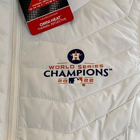 Columbia Womens Medium White 2022 World Series Champions Powder Lite Vest - Picture 2 of 8